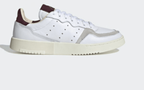 adidas Originals发布亮白/浅栗红色WMNS Supercourt 货号:EF9225