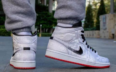 陈冠希亲晒刮开效果！白丝绸 AJ1 Mid 终于发售 货号：CU2804-100