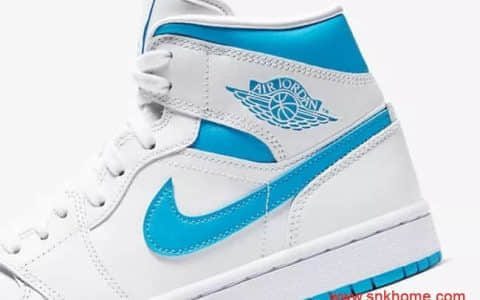 人见人爱的北卡蓝!这双 Air Jordan 1 Mid 你得多加留意!货号:BQ6472-114