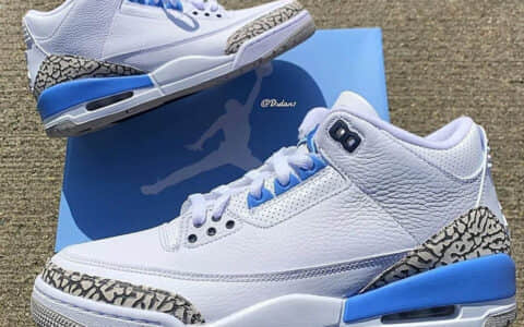 潮流资讯 AJ3北蓝卡 上脚帅不帅?看过就真香!下月初发售!货号:CT8532-104