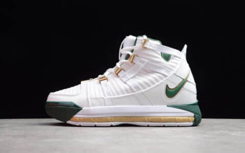 莆田工厂实拍 NBA球星·詹姆斯 签名战靴，詹姆斯三代篮球鞋 耐克Nk LeBron 3 QS 货号：AO2434-102