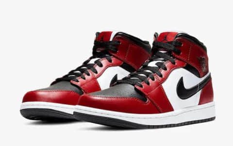 AJ1芝加哥黑脚趾 Air Jordan 1 Mid “Chicago Black Toe”AJ1芝加哥发售日期 货号:554724-069