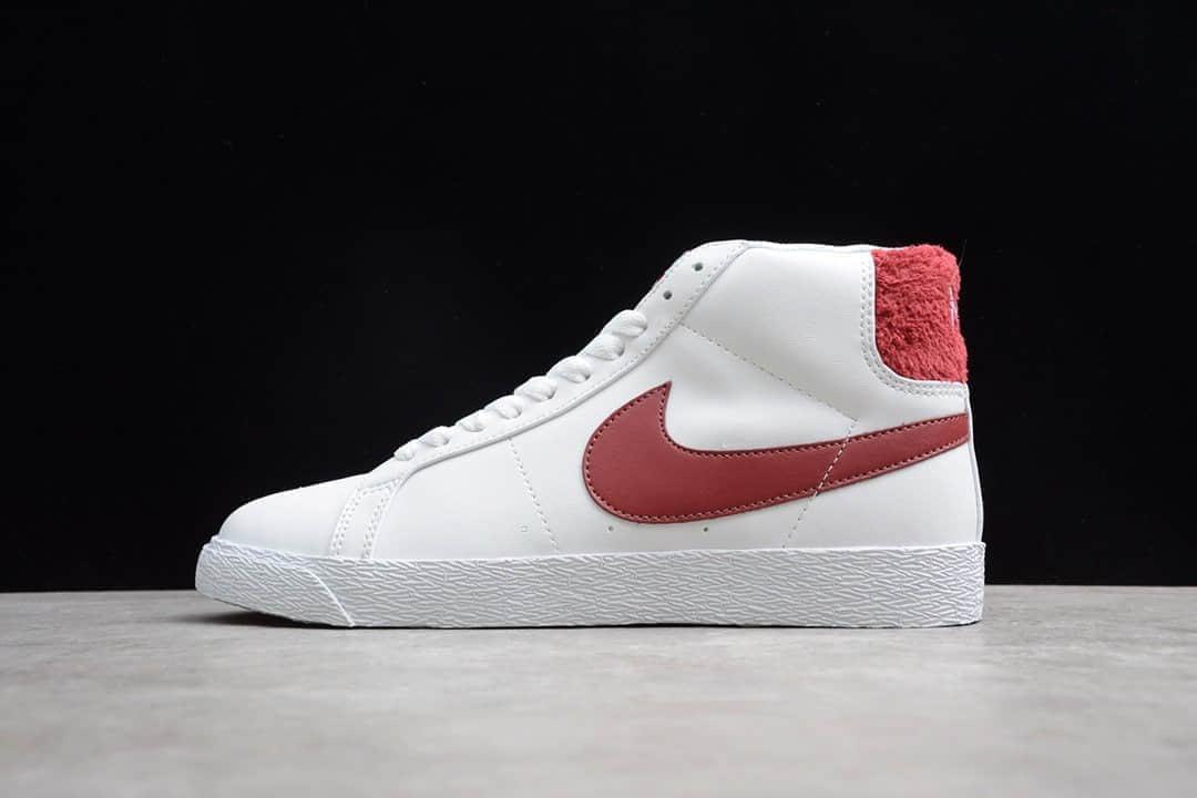 公司级高帮耐克开拓者 NIKE SB Zoom Blazer Mid 耐克真标头层牛皮 货号:CJ6983-101