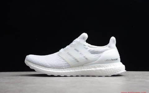 阿迪达斯真爆UB4.0 阿迪达斯全白跑鞋 adidas Ultra Boost 4.0 货号BA8841