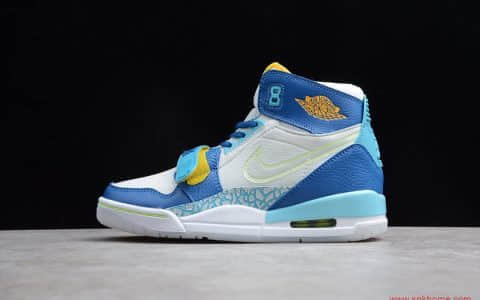 AJ312实战篮球鞋 顶级品质AJ Air Jordan Legacy 312 Fly 鸳鸯白蓝 货号：CI4446-400