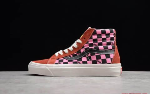 万斯码数偏大一码 VANS VAULT OG SK8 HI LX 万斯棋盘格高帮硫化板鞋