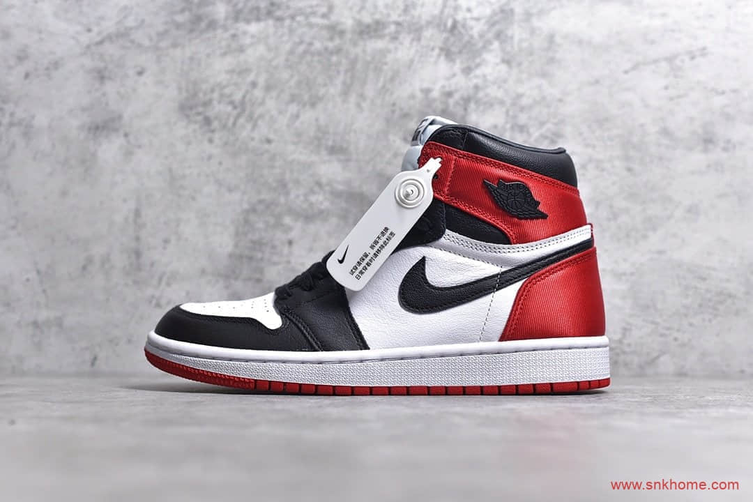 纯原AJ1红丝绸 AJ1黑脚趾 Air Jordan 1 Satin "Black Toe" 黑脚趾丝绸实拍鉴赏 货号:CD0461-016