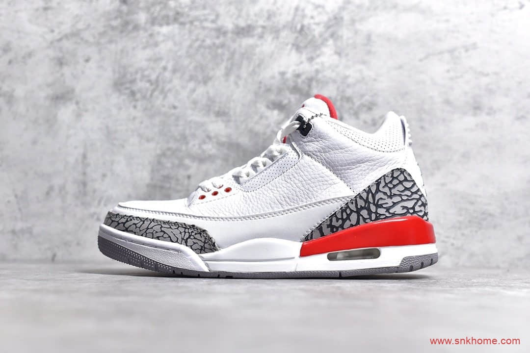 AJ3实战篮球鞋实拍 细节鉴赏 Air Jordan 3 Katrina AJ3飓风爆裂纹 货号 136064-116