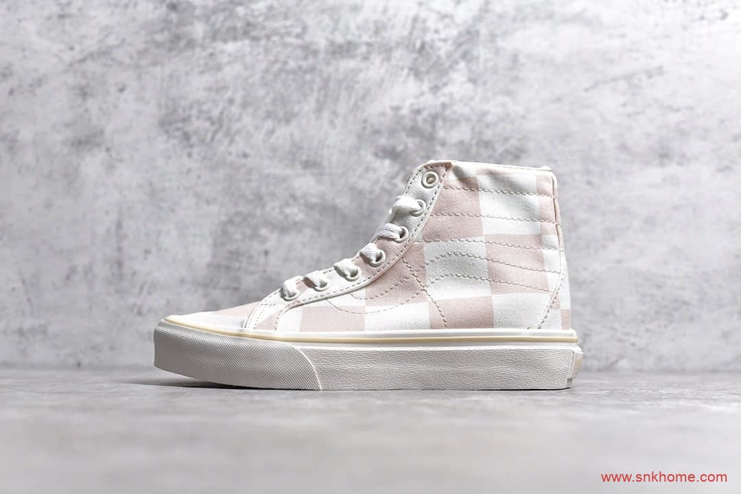 万斯码数偏大 Vans Sk8-Hi 万斯复古大棋盘格高帮帆布鞋滑板鞋 万斯复古滑板鞋OG女神配色