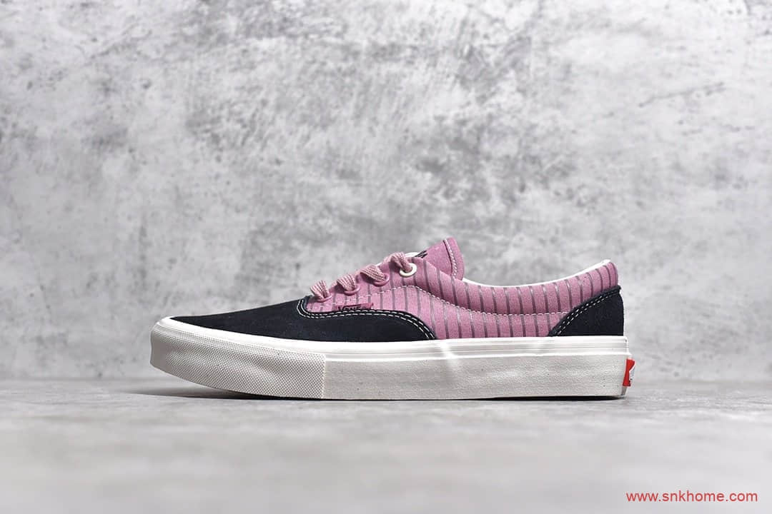 莞产硫化 真标万斯一脚蹬 Vans Era Crft 万斯Era系列黑紫硫化休闲板鞋 货号:VN0A45JAUZD