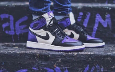 Air Jordan 1 High OG “Court Purple” AJ1紫黑脚趾发售日期渐进 AJ1OG复古经典配色 货号:555088-500