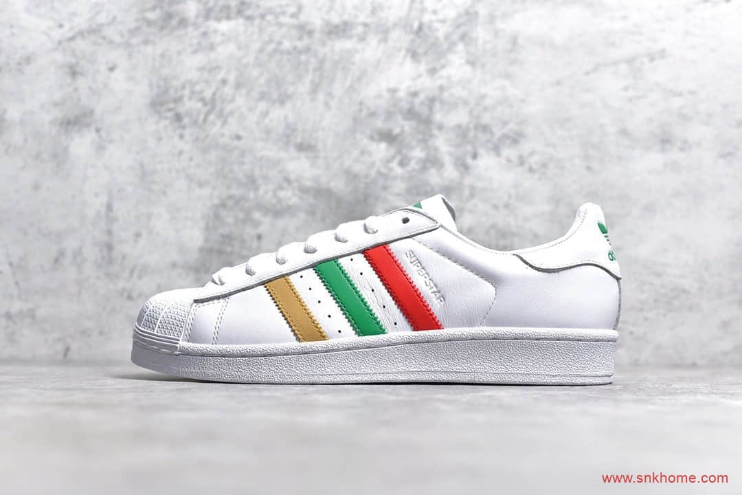 现货供应 阿迪达斯板鞋贝壳头公司级 真标三叶草轻便透气皮面 阿迪达斯 Superstar贝壳头 货号:CM8414