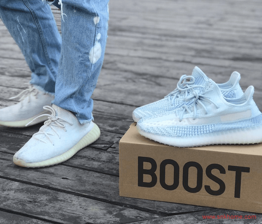 开学穿什么好 Yeezy 350 V2 “Cloud White” 值得入手的椰子配色 350V2女神配色 冰蓝 3.0  货号FW3043