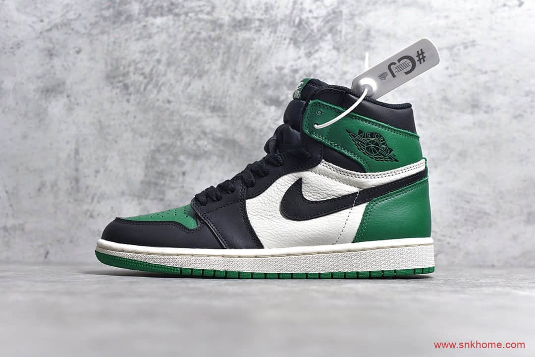 顶级AJ货源 高端AJ玩家实拍细节图 Air Jordan 1 绿脚趾 CJ纯原版本绿脚趾 货号:555088-302