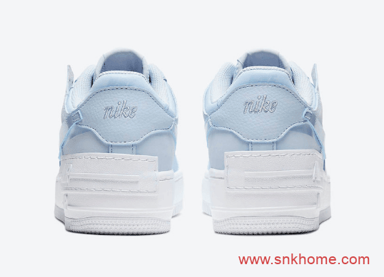 夏天耐克穿什么比较好 Nike Air Force 1 Shadow AF1空军一号海洋配色发售日期 夏天气息 货号: CV3020-400