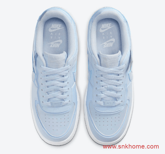 夏天耐克穿什么比较好 Nike Air Force 1 Shadow AF1空军一号海洋配色发售日期 夏天气息 货号: CV3020-400