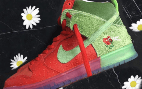 耐克Dunk SB联名款 Nike SB Dunk High 新配色 Dunk SB草莓联名