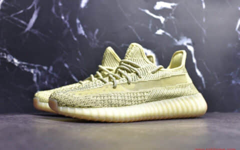 阿迪达斯巴斯夫真爆 Adidas Yeezy Boost 350 V2脏黄 天使 鞋带反光 货号：FV3250