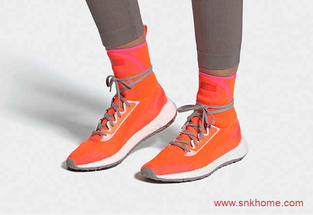 阿迪达斯新款联名 Stella McCartney x adidas 阿迪达斯橙白 货号EF2220