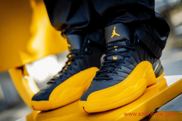 AJ12活力黄黑 Air Jordan 12 “University Gold” 真碳 货号:130690-070