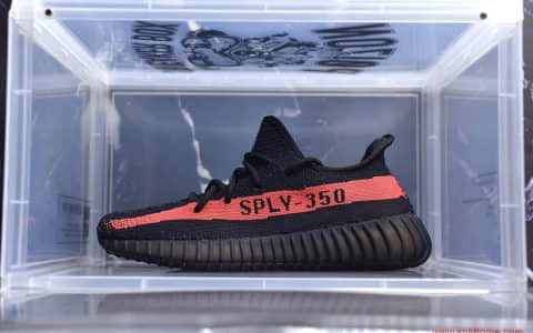 巴斯夫真爆 顶级纯原 Adidas Yeezy Boost 350 V2 黑红 货号BY9612