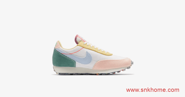 耐克灯芯绒新鞋 Nike Daybreak "Desert Berry" 华夫复古粉绿紫配色跑鞋