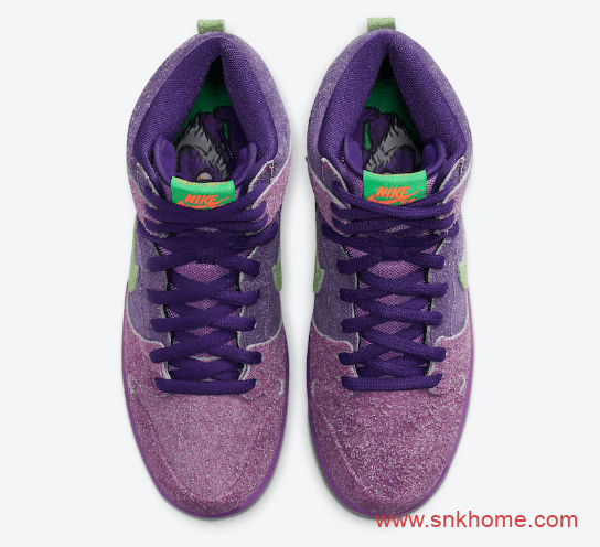 反转臭鼬配色 Nike SB Dunk High“ Purple Skunk”紫色限定款 货号CW9971-500