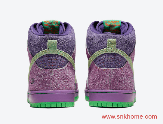 反转臭鼬配色 Nike SB Dunk High“ Purple Skunk”紫色限定款 货号CW9971-500