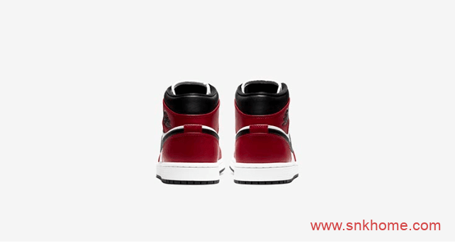 OG复古AJ1新配色 酷似AJ1反转黑红 Air Jordan 1 Mid 货号554724-069