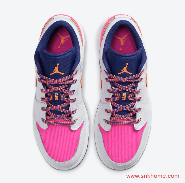 Air Jordan 1 Low灯芯绒 AJ1灰粉配色即将发售 货号554723-502