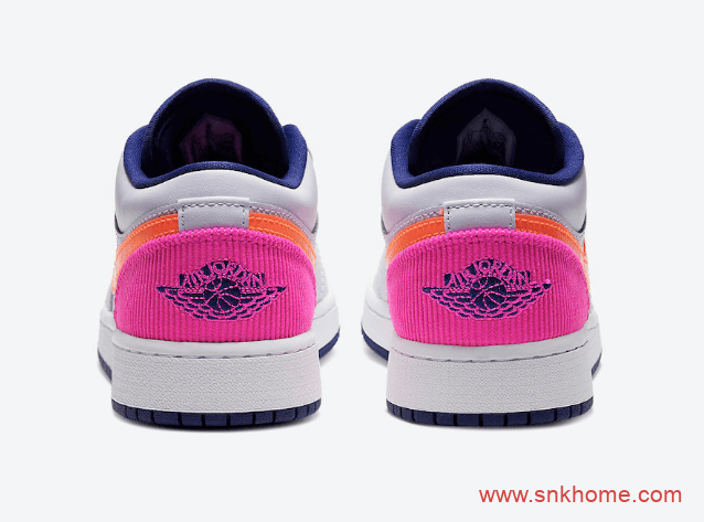 Air Jordan 1 Low灯芯绒 AJ1灰粉配色即将发售 货号554723-502