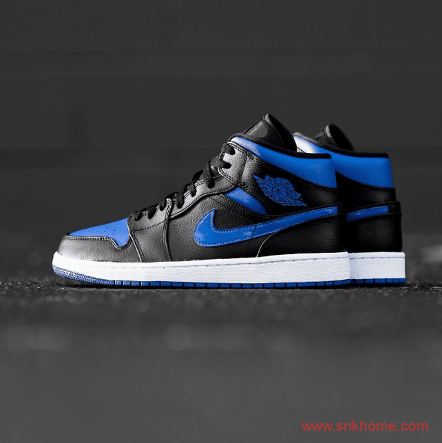 AJ1 Mid小黑蓝 AJ1中帮荔枝皮新配色发售信息 货号554724-068