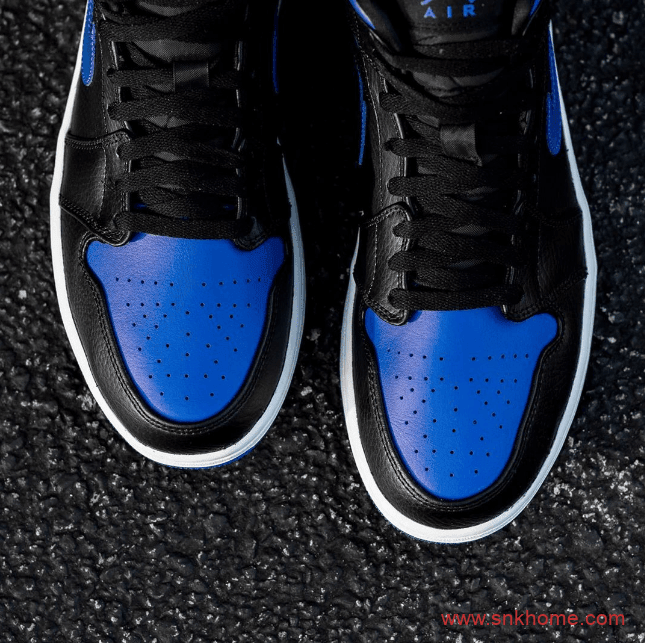 AJ1 Mid小黑蓝 AJ1中帮荔枝皮新配色发售信息 货号554724-068