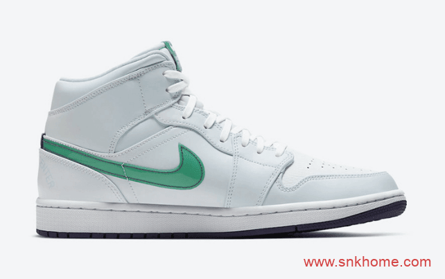 Air Jordan 1 Mid SE “Nike Hoops”鸳鸯配色 AJ1白绿发售信息 货号CW5853-100