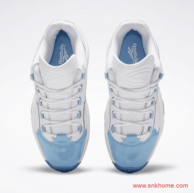 艾弗森 Question Low 新配色发售日期 锐步实战艾弗森实战白色蓝脚趾篮球鞋 货号:FX5000