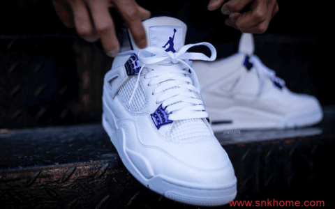 Air Jordan 4 “Purple Metallic”  纯白AJ4白紫发售日期 货号：CT8527-115