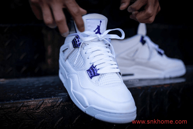 Air Jordan 4 “Purple Metallic”  纯白AJ4白紫发售日期 货号:CT8527-115
