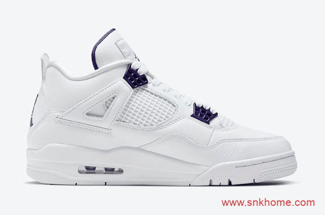 Air Jordan 4 “Purple Metallic”  纯白AJ4白紫发售日期 货号:CT8527-115