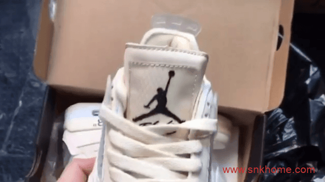 OFF-WHITE x AJ4 今年重磅球鞋AJ4OW联名咖啡色黑色实物图