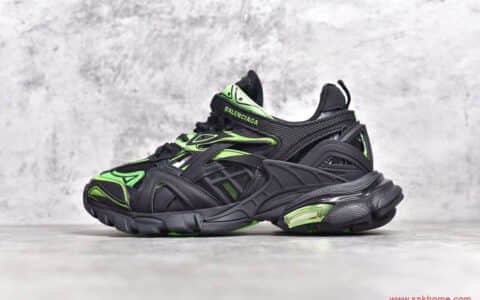 巴黎世家概念鞋 巴黎世家老爹鞋黑绿配色 570391 W2GN1 1000