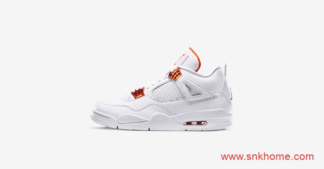 Air Jordan 4 “Orange Metallic” 纯白AJ4金属白橙已发售 货号:CT8527-118