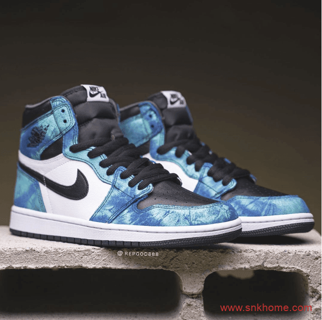 Air Jordan 1 High OG WMNS “Tie-Dye”  上脚图 AJ1高帮扎染发售日期 货号：CD0461-100