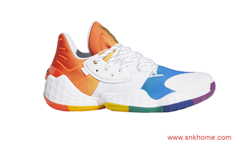 全新配色 Hraden Vol.4 哈登四代彩虹篮球鞋 阿迪达斯实战篮球鞋