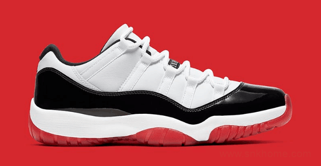 Air Jordan 11 Low “White Bred”  康扣 AJ11白黑红低帮真碳篮球鞋突袭上架 货号:AV2187-160
