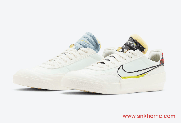 Nike Drop-Type HBR  耐克解构板鞋鸳鸯腰果花板鞋 货号:CW2620-101
