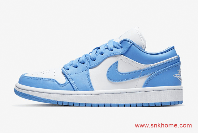 Air Jordan 1 WMNS “UNC” 北卡蓝低帮AJ1白蓝发售日期 货号:AO9944-441
