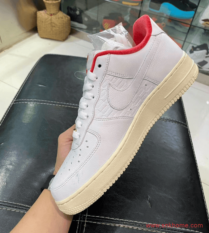 KITH x Nike Air Force 1耐克空军KITH联名款低帮白红配色发售日期 货号:CZ7926-100
