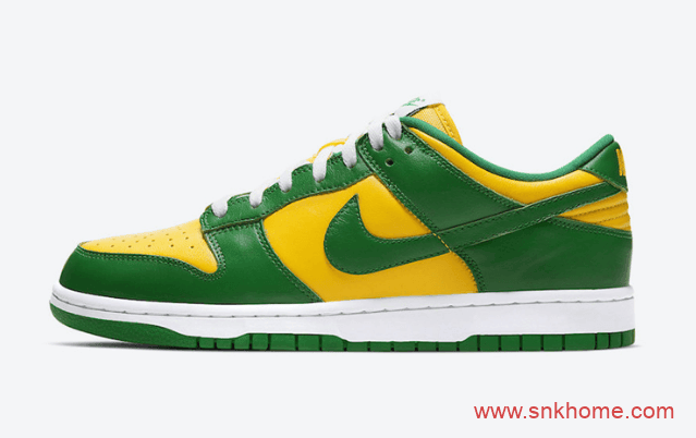 Nike Dunk Low SP “Brazil”  巴西配色 耐克Dunk巴西黄绿配色发售日期 货号：CU1727-700