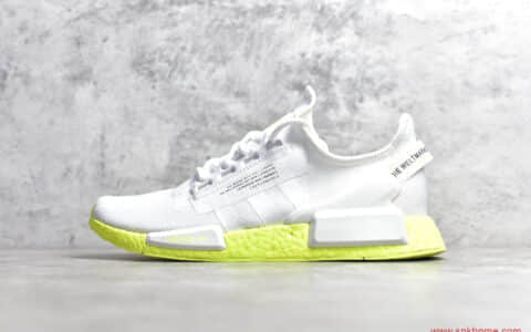 Adidas NMD R1 Boost V2 真爆阿迪达斯NMD白黄配色 货号:FX3903