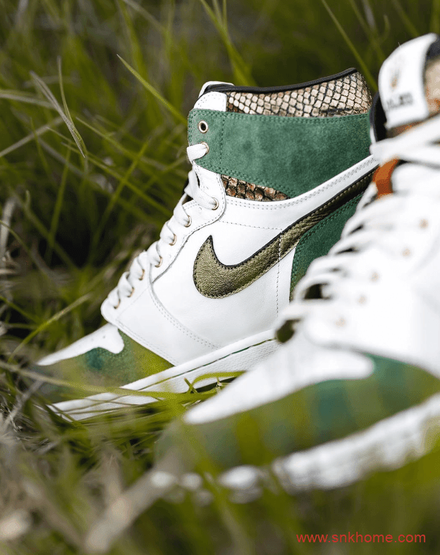 太奢华!劳力士AJ1联名白绿 耐克MAX1劳力士联名款上脚图